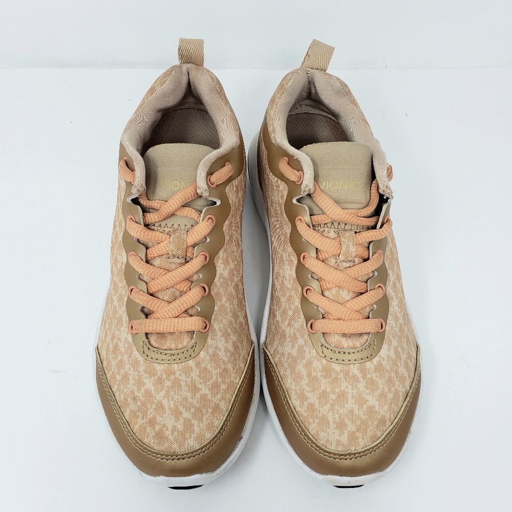 Vionic Python Lace Up Peach Gold Sneakers Women - image 3
